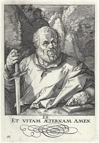HENDRICK GOLTZIUS Christ, the Twelve Apostles and Saint Paul.